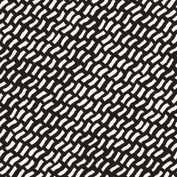 Vector seamless pattern. Repeating geometric abstract elements. Stylish monoc Stockillustratie