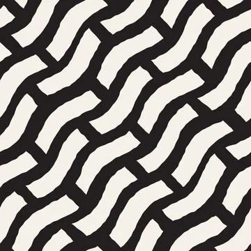 Vector seamless pattern. Repeating geometric abstract elements. Stylish monoc Stockillustratie