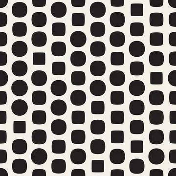 Vector seamless pattern. Repeating geometric elements. Stylish monochrome b.. Illustrazione stock