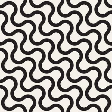 Vector seamless pattern. Repeating geometric abstract elements. Stylish monoc Illustrazione stock