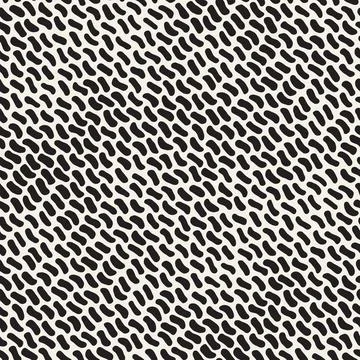 Vector seamless pattern. Repeating geometric abstract elements. Stylish monoc Stock Illustration