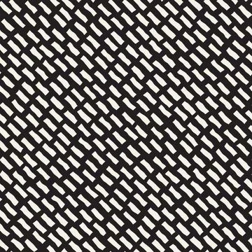 Vector seamless pattern. Repeating geometric elements. Stylish monochrome b.. 스톡 일러스트