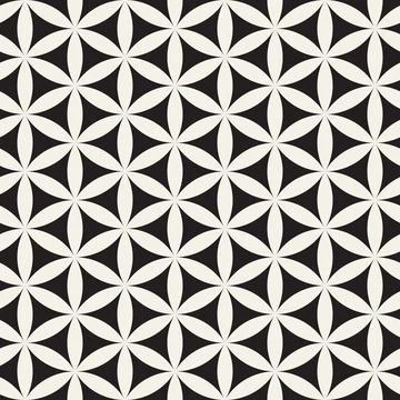 Vector seamless pattern. Repeating geometric elements. Stylish monochrome b.. Stock Illustration