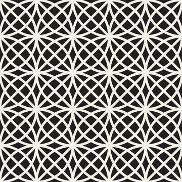 Vector seamless pattern. Repeating geometric elements. Stylish monochrome b.. Stockillustratie
