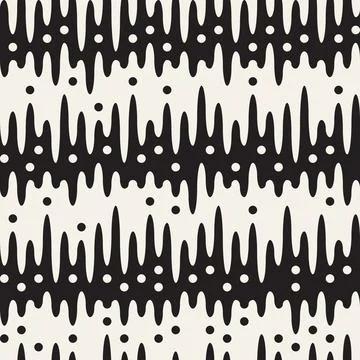 Vector seamless pattern. Repeating geometric elements. Stylish monochrome b.. イラスト素材