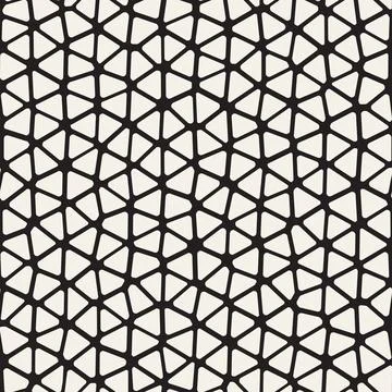 Vector seamless pattern. Repeating geometric elements. Stylish monochrome b.. Illustrazione stock
