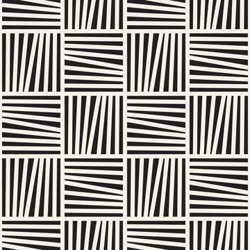 Vector seamless pattern. Repeating geometric elements. Stylish monochrome b.. 스톡 일러스트
