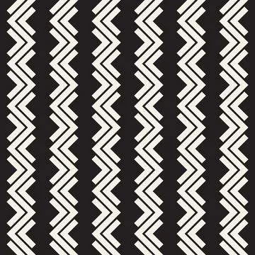 Vector seamless pattern. Repeating geometric elements. Stylish monochrome b.. Illustrazione stock