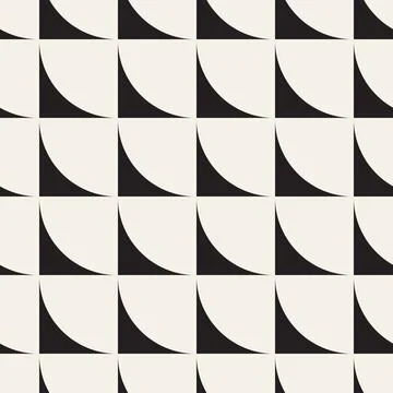 Vector seamless pattern. Repeating geometric elements. Stylish monochrome b.. 库存插图