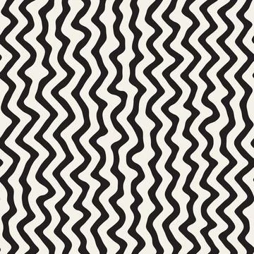 Vector seamless pattern. Repeating geometric elements. Stylish monochrome b.. Stock Illustration