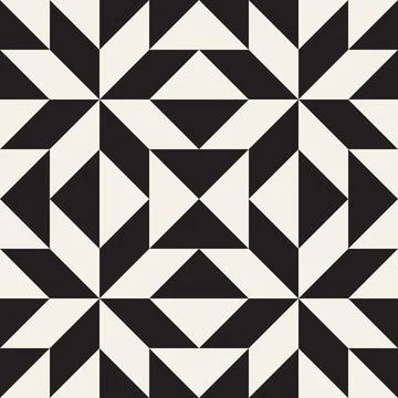 Vector seamless pattern. Repeating geometric elements. Stylish monochrome b.. Stockillustratie
