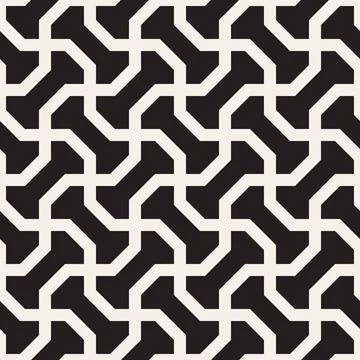 Vector seamless pattern. Repeating geometric elements. Stylish monochrome b.. Illustrazione stock