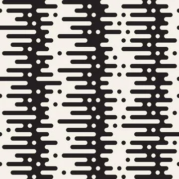 Vector seamless pattern. Repeating geometric elements. Stylish monochrome b.. 스톡 일러스트