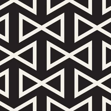 Vector seamless pattern. Repeating geometric abstract elements. Stylish monoc 스톡 일러스트