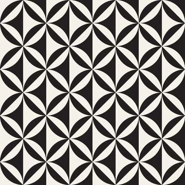 Vector seamless pattern. Repeating geometric elements. Stylish monochrome b.. Illustrazione stock