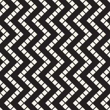 Vector seamless pattern. Repeating geometric elements. Stylish monochrome b.. イラスト素材
