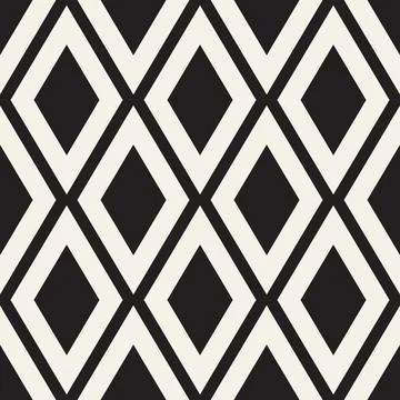 Vector seamless pattern. Repeating geometric elements. Stylish monochrome b.. 스톡 일러스트