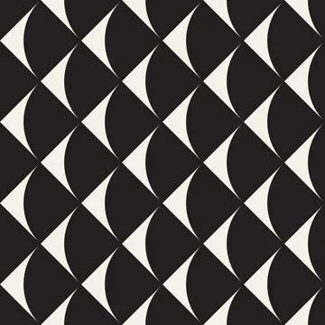 Vector seamless pattern. Repeating geometric elements. Stylish monochrome b.. Stock Illustration
