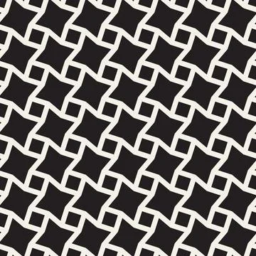 Vector seamless pattern. Repeating geometric elements. Stylish monochrome b.. Illustrazione stock