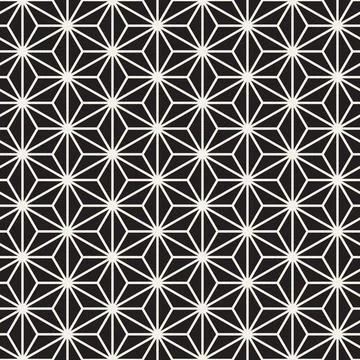 Vector seamless pattern. Repeating geometric elements. Stylish monochrome b.. 库存插图
