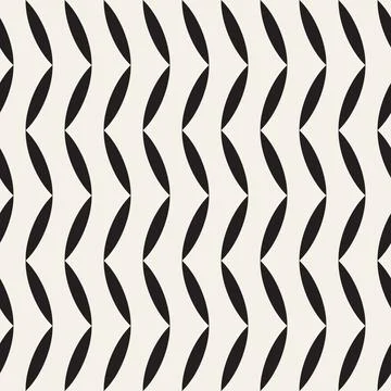 Vector seamless pattern. Repeating geometric elements. Stylish monochrome b.. Stock Illustration