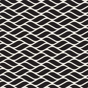 Vector seamless pattern. Repeating geometric elements. Stylish monochrome b.. 库存插图
