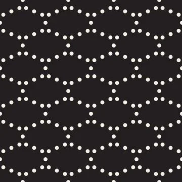 Vector seamless pattern. Repeating geometric elements. Stylish monochrome b.. 库存插图