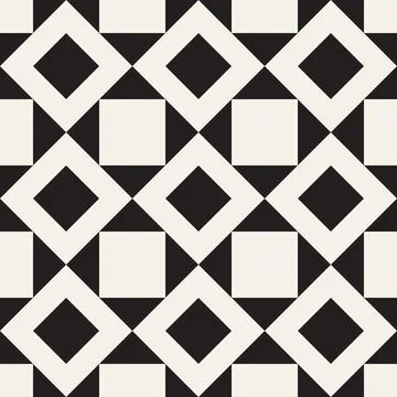 Vector seamless pattern. Repeating geometric elements. Stylish monochrome b.. 스톡 일러스트