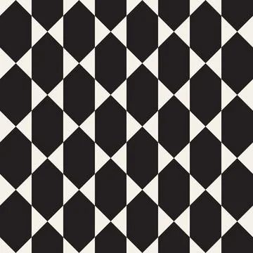Vector seamless pattern. Repeating geometric elements. Stylish monochrome b.. Stock Illustration
