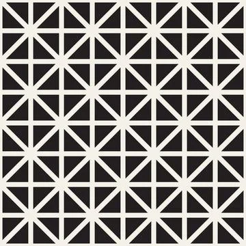 Vector seamless pattern. Repeating geometric elements. Stylish monochrome b.. 库存插图