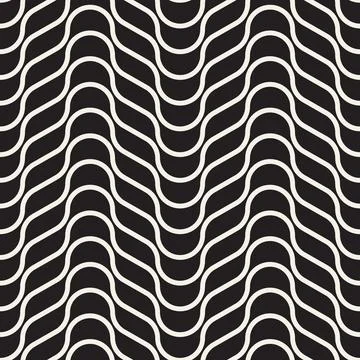 Vector seamless pattern. Repeating geometric elements. Stylish monochrome b.. Illustrazione stock