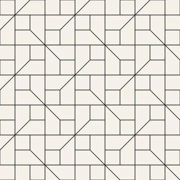 Vector seamless pattern. Repeating geometric elements. Stylish monochrome b.. 库存插图