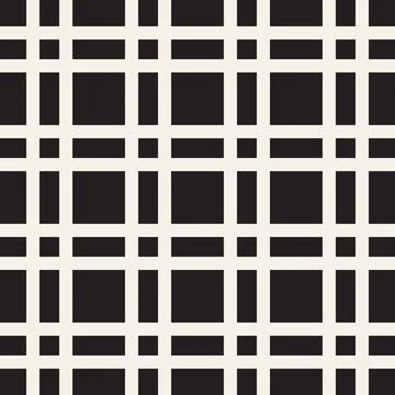 Vector seamless pattern. Repeating geometric elements. Stylish monochrome b.. イラスト素材