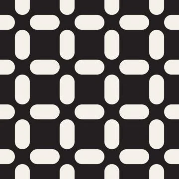 Vector seamless pattern. Repeating geometric elements. Stylish monochrome b.. 스톡 일러스트