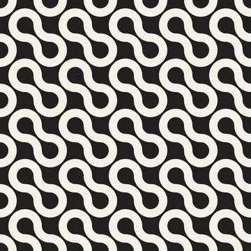 Vector seamless pattern. Repeating geometric elements. Stylish monochrome b.. Illustrazione stock