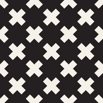 Vector seamless pattern. Repeating geometric elements. Stylish monochrome b.. 库存插图
