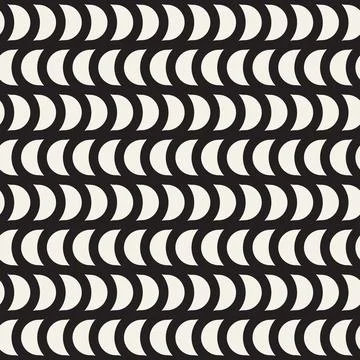 Vector seamless pattern. Repeating geometric elements. Stylish monochrome b.. 库存插图