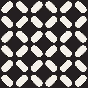 Vector seamless pattern. Repeating geometric elements. Stylish monochrome b.. Stock Illustration