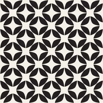 Vector seamless pattern. Repeating geometric elements. Stylish monochrome b.. 스톡 일러스트