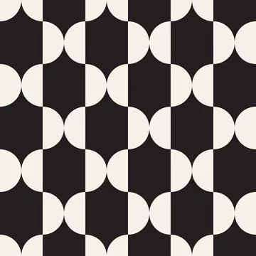 Vector seamless pattern. Repeating geometric elements. Stylish monochrome b.. イラスト素材