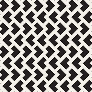 Vector seamless pattern. Repeating geometric elements. Stylish monochrome b.. Illustrazione stock