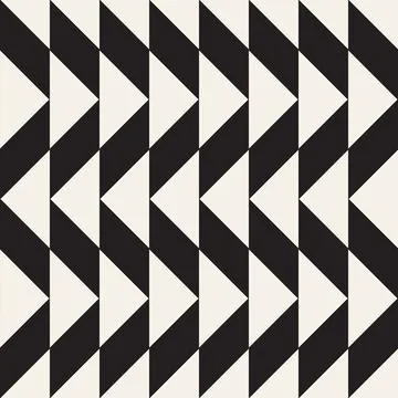 Vector seamless pattern. Repeating geometric elements. Stylish monochrome b.. Illustrazione stock
