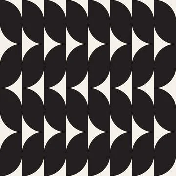 Vector seamless pattern. Repeating geometric elements. Stylish monochrome b.. Stock Illustration