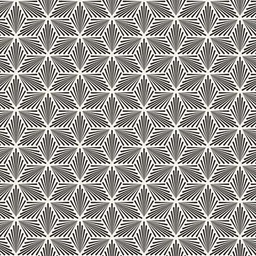 Vector seamless pattern. Repeating geometric elements. Stylish monochrome b.. Stock Illustration