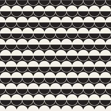 Vector seamless pattern. Repeating geometric elements. Stylish monochrome b.. Illustrazione stock