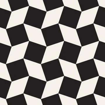 Vector seamless pattern. Repeating geometric elements. Stylish monochrome b.. Stock Illustration