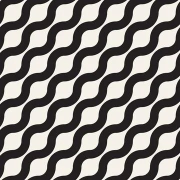 Vector seamless pattern. Repeating geometric elements. Stylish monochrome b.. Illustrazione stock