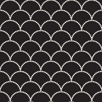 Vector seamless pattern. Repeating geometric elements. Stylish monochrome b.. Stock Illustration