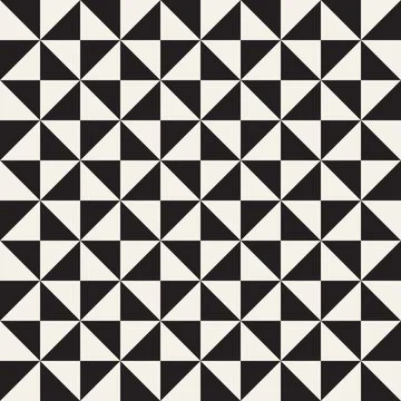 Vector seamless pattern. Repeating geometric elements. Stylish monochrome b.. Stock Illustration