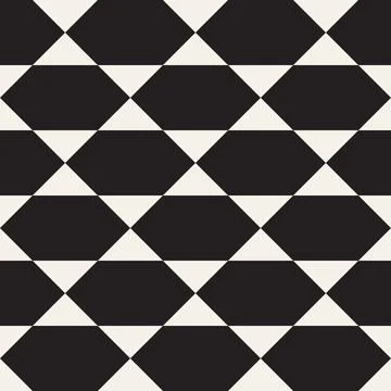 Vector seamless pattern. Repeating geometric elements. Stylish monochrome b.. Stock Illustration
